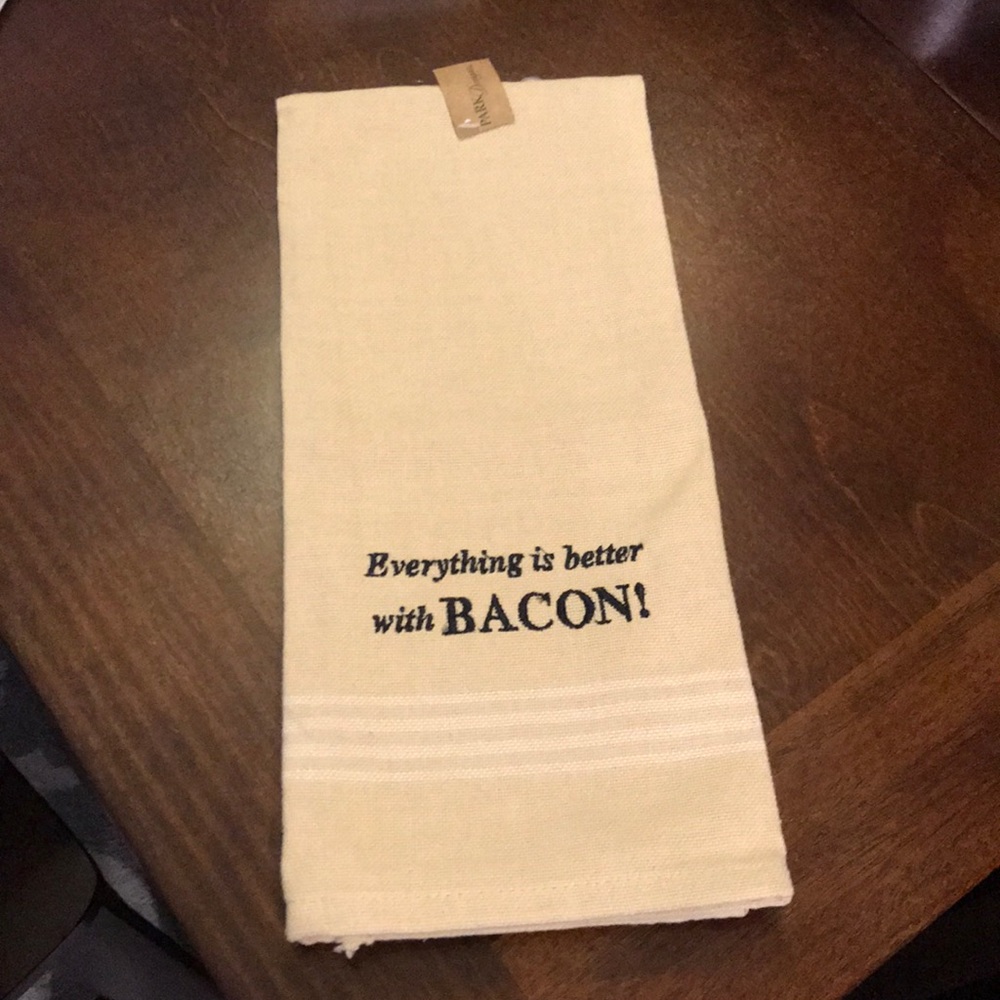 Bacon hand towel 🥓 100% cotton new with tag NWT